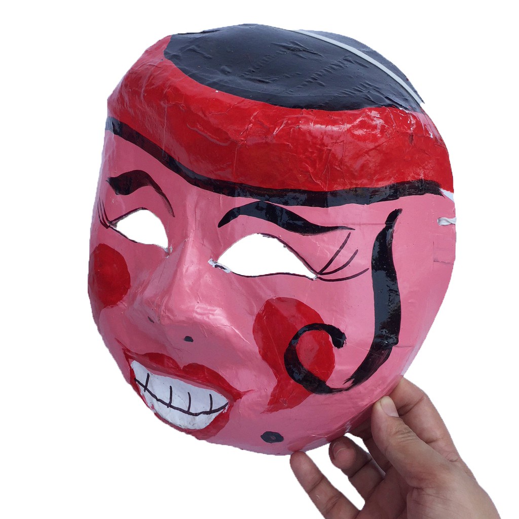 Mặt nạ Chí Phèo - Thị Nở truyền thống bằng giấy bồi hóa trang Trung Thu và Halloween