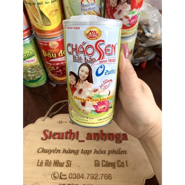 Cháo Sen Bát Bảo Minh Trung 365g (Đủ Vị)