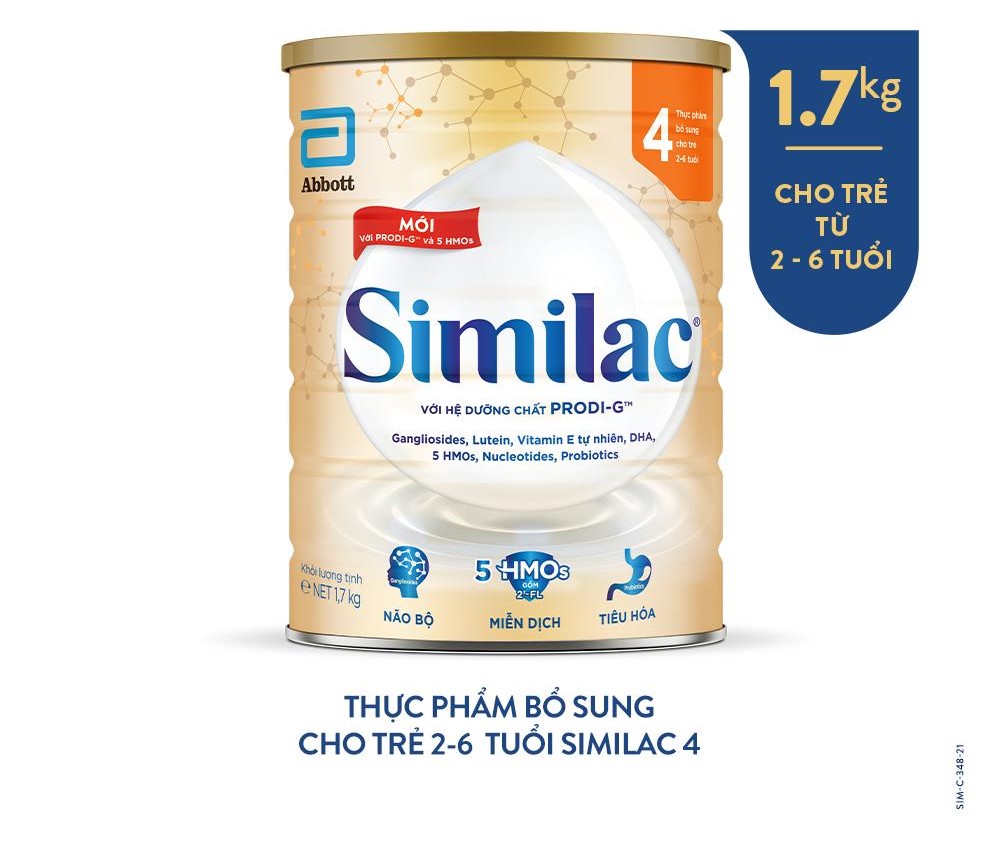 [KHÔNG MÓP] Sữa bột Similac 4 1.7kg/lon Dinh Dưỡng 5G Mới