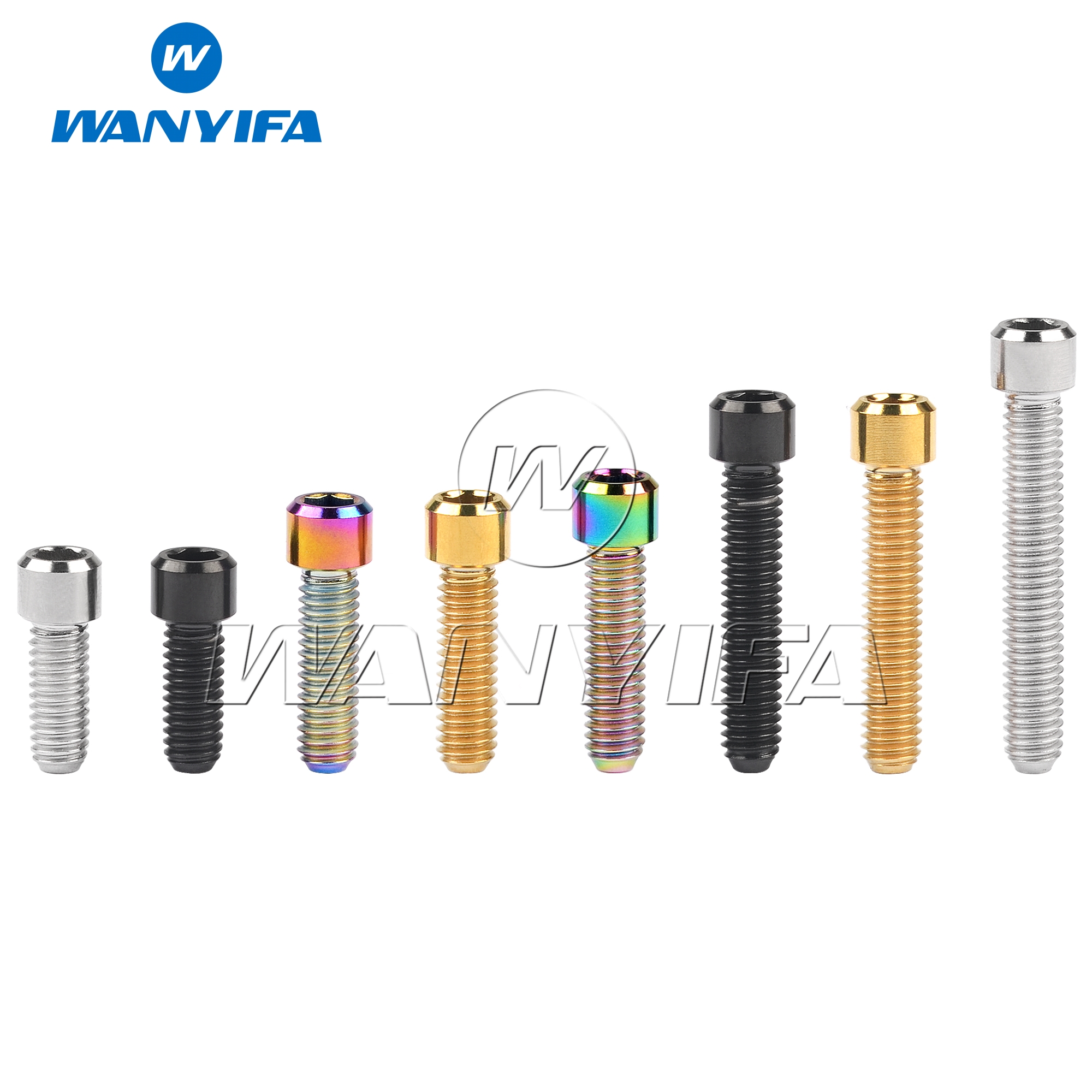Wanyifa Bu Lông Titan M4x 10/13.5/15/ 20/ 25mmChốt Ổ Cắm Đầu Nhọn Nhỏ Cho Cùi Đề Sau/Trước Xe Đạp Bu Lông Điều Chỉnh H/L  Vít