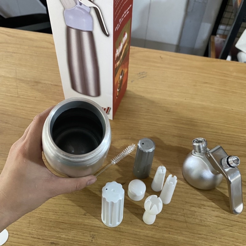 Bình Xịt Kem Tươi Cream Whipper Inox 500ml - 1000ml