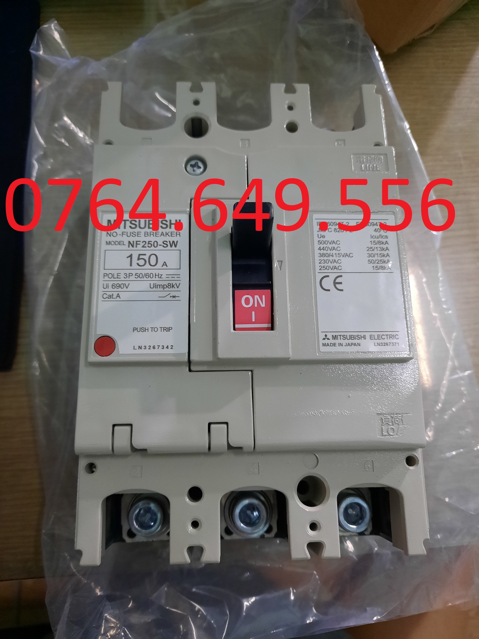 MCCB MITSUBISHI 150A MÀU ĐEN