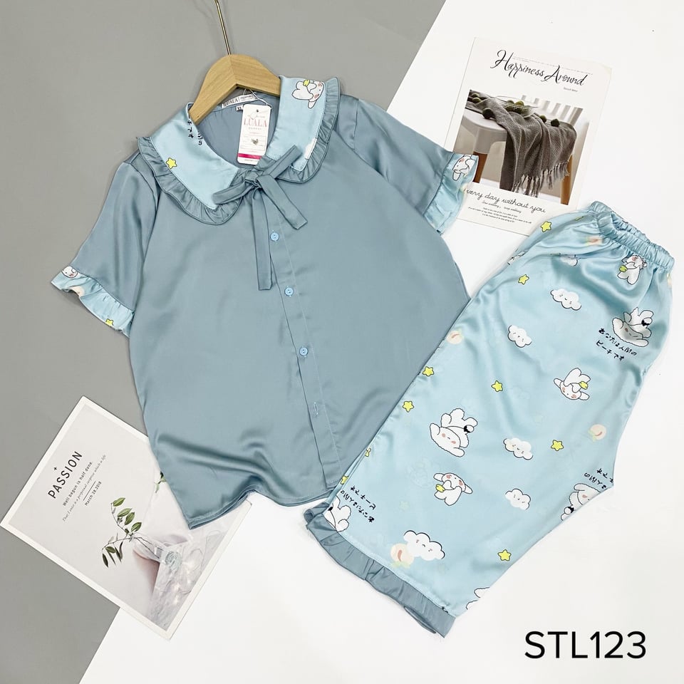 Bộ lụa mango lửng lụa cao cấp có size