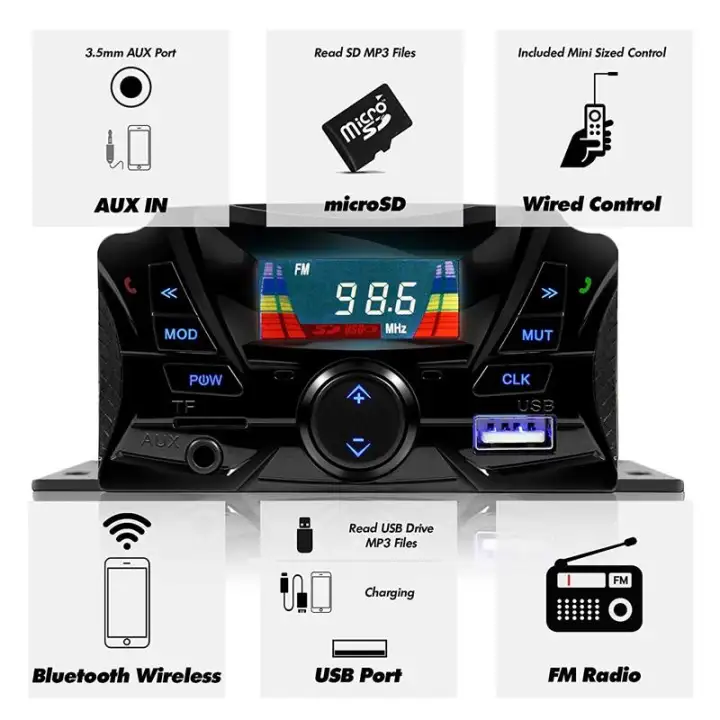 bluetooth motorcycle amp