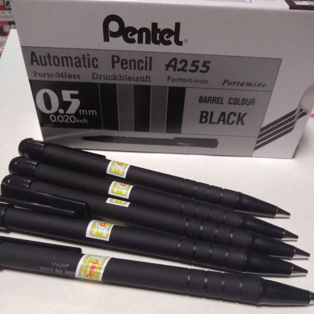 Bút chì bấm Pentel A255 thân đen