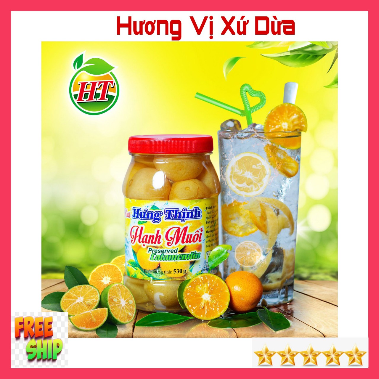 (FREESHIP) Hủ 530Gr Hạnh Muối Hưng Thịnh Bến Tre