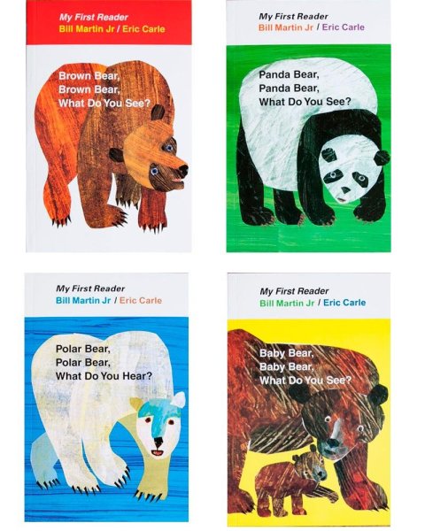 Bộ Sách Brown Bear ( Sách Gốc, In Chất Lượng Cao)-  Bộ 4 Cuốn+File Nghe - Top 100 Sách Hay Nhất Dành Cho Trẻ Em