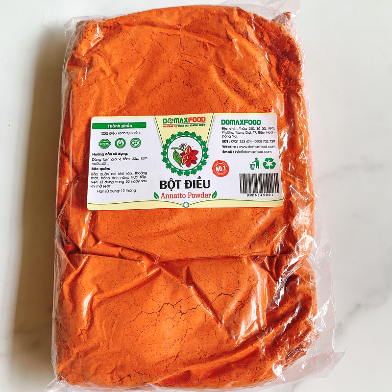 500g Bột điều đỏ nguyên chất Domaxfood - Annatto powder, làm màu thực phẩm