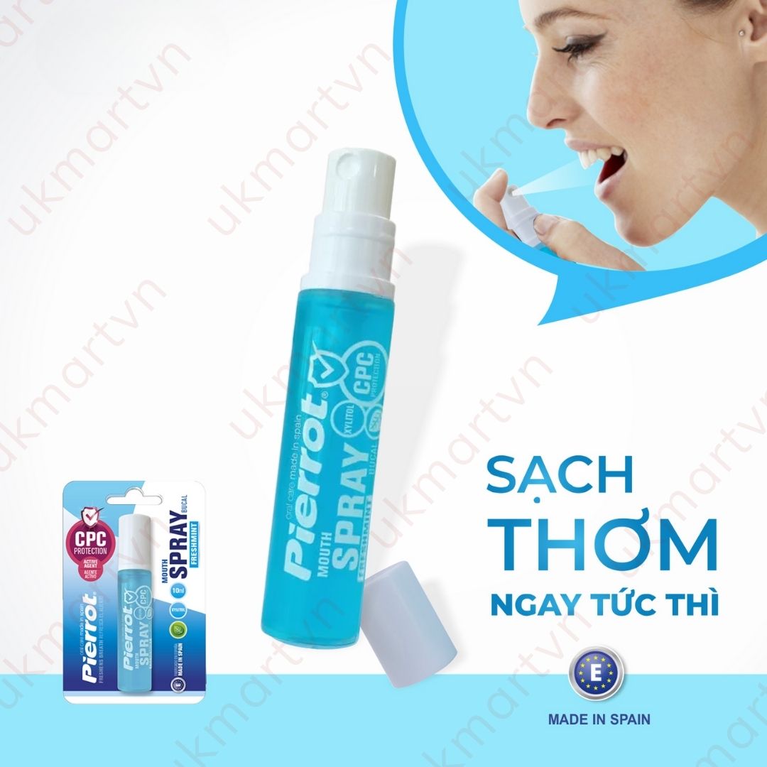 Nước Xịt Thơm Miệng Diệt Khuẩn Pierrot 10ml