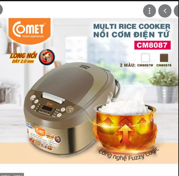 Nồi cơm điện tử comet cm8086n8 - 1.8 lít - hàng chính. mua online nồi cơm điện comet chính hãng uy tín chất lượng tại cleven hcm shop.