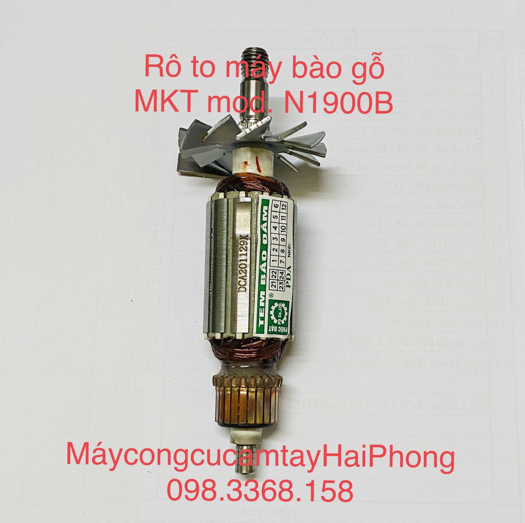RÔ TO máy BÀO GỖ Ma.Kl Ta Mod. N1900B