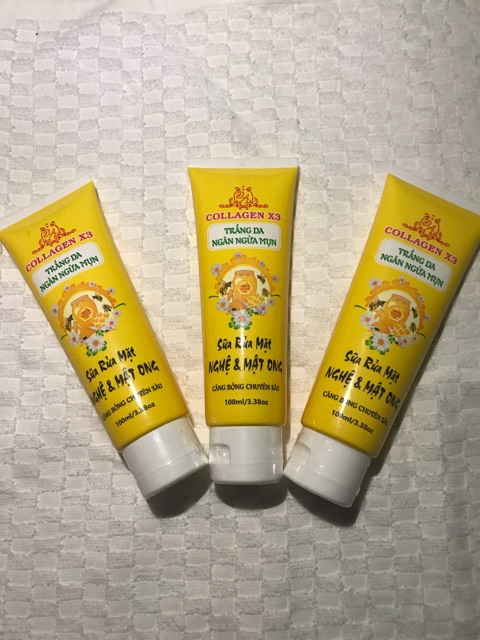 Sữa rữa mặt Colagen X 3 nghệ và mật ong
