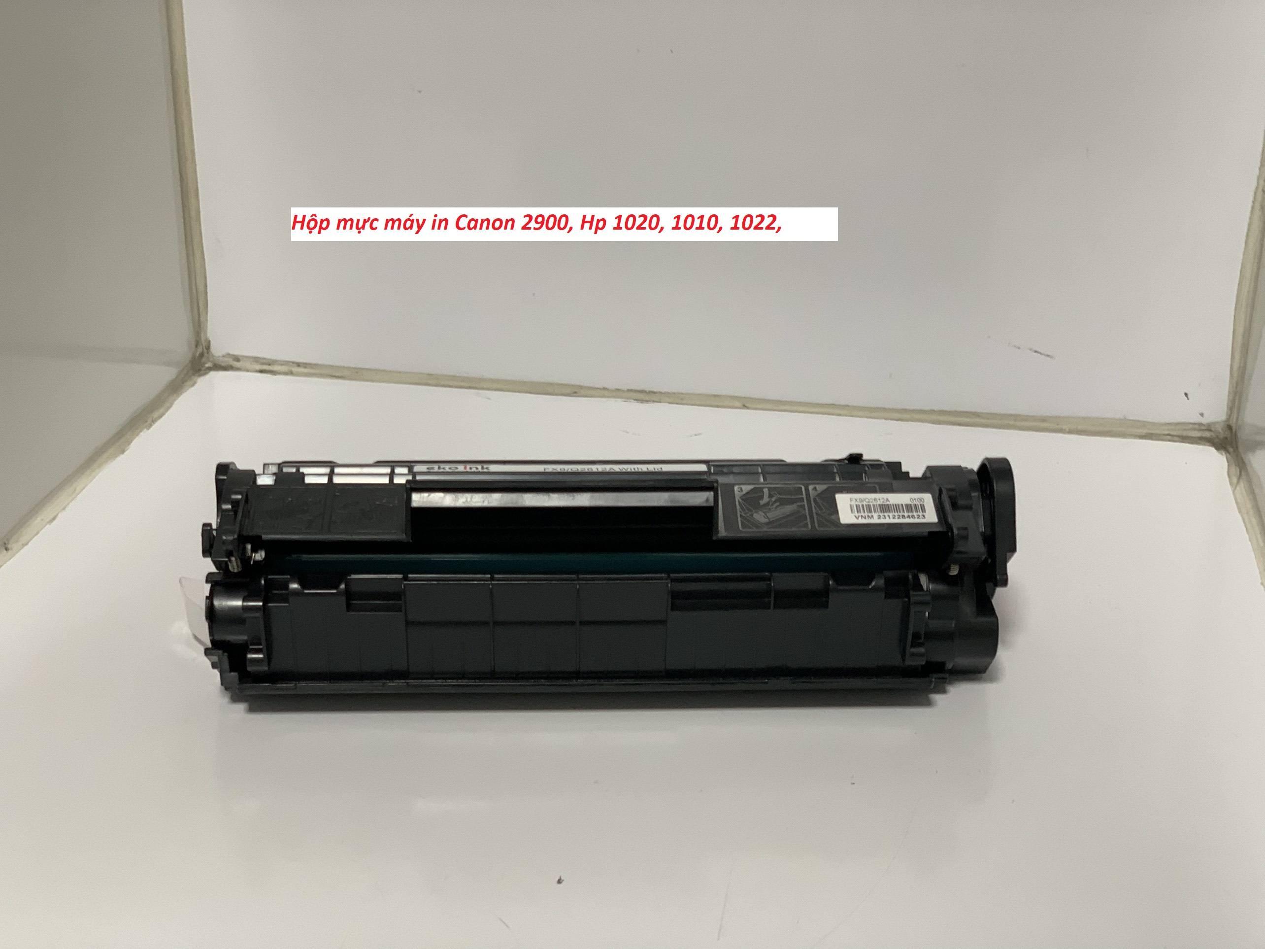 Hộp mực máy in canon 2900, hp 1020 mới 100% mực in 12a / 303 - hàng nhập khẩu có nắp tự đổ mực