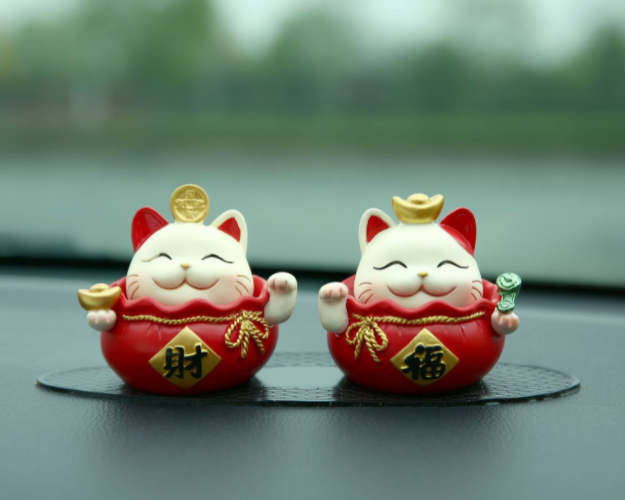 SÉT MÈO THẦN TÀI MAY MẮN TRANG TRÍ TAPLO M02