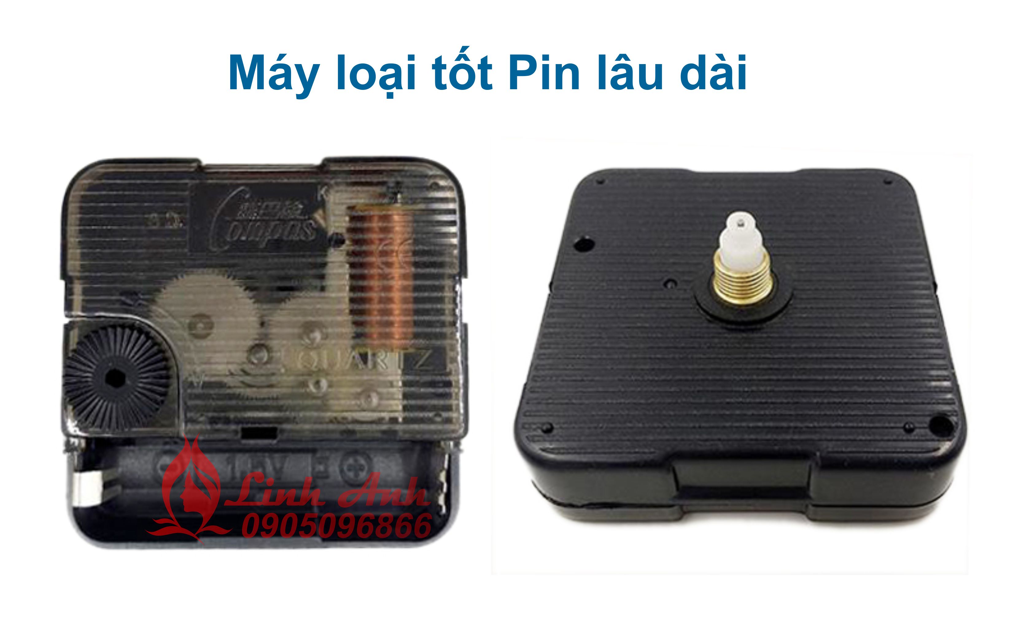 Máy đồng hồ treo tường kim trôi (Chọn kim)