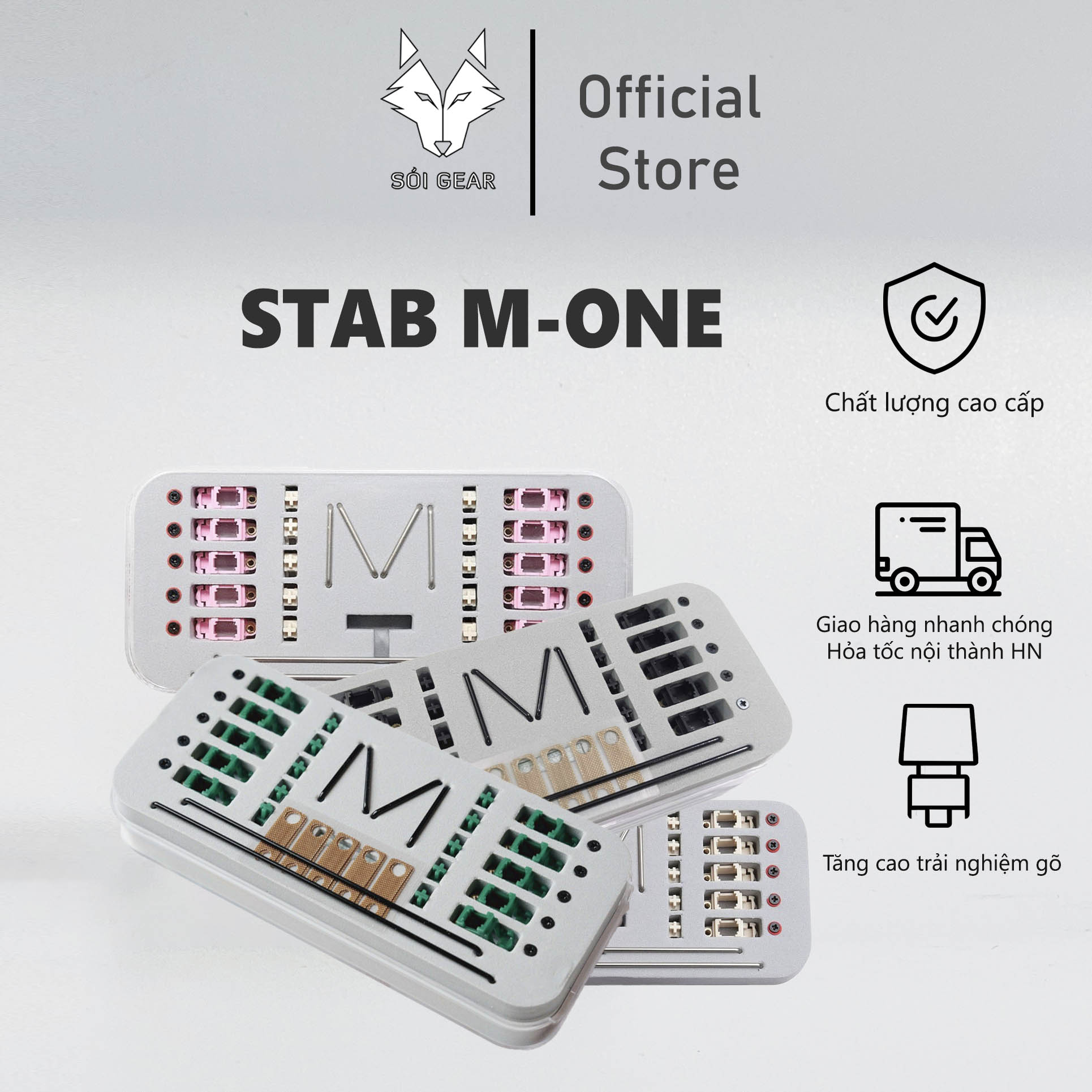 Thanh cân bằng stab bàn phím cơ - Stab M-One PCB Mount V1/V2