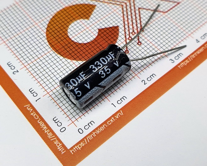 Chemical capacitor 330uf 35v 8x16mm