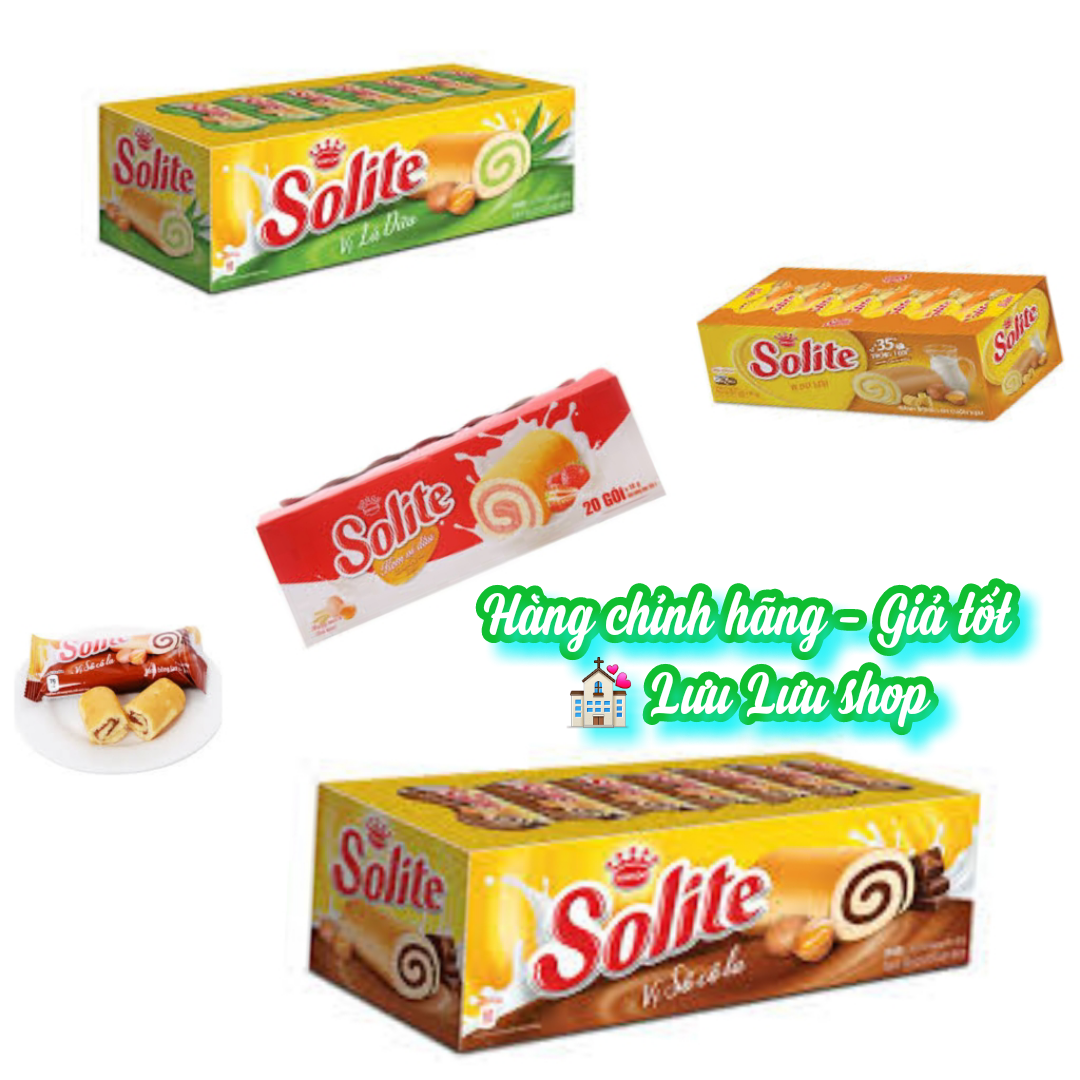 Bánh bông lan Solite cuộn 2 vị lá dứa / socola