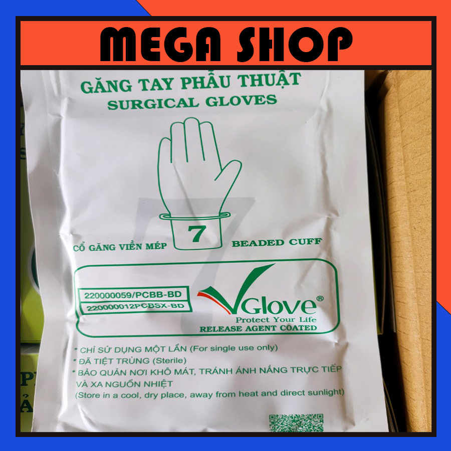 Găng tay phẫu thuật VGlove size XS/S/M