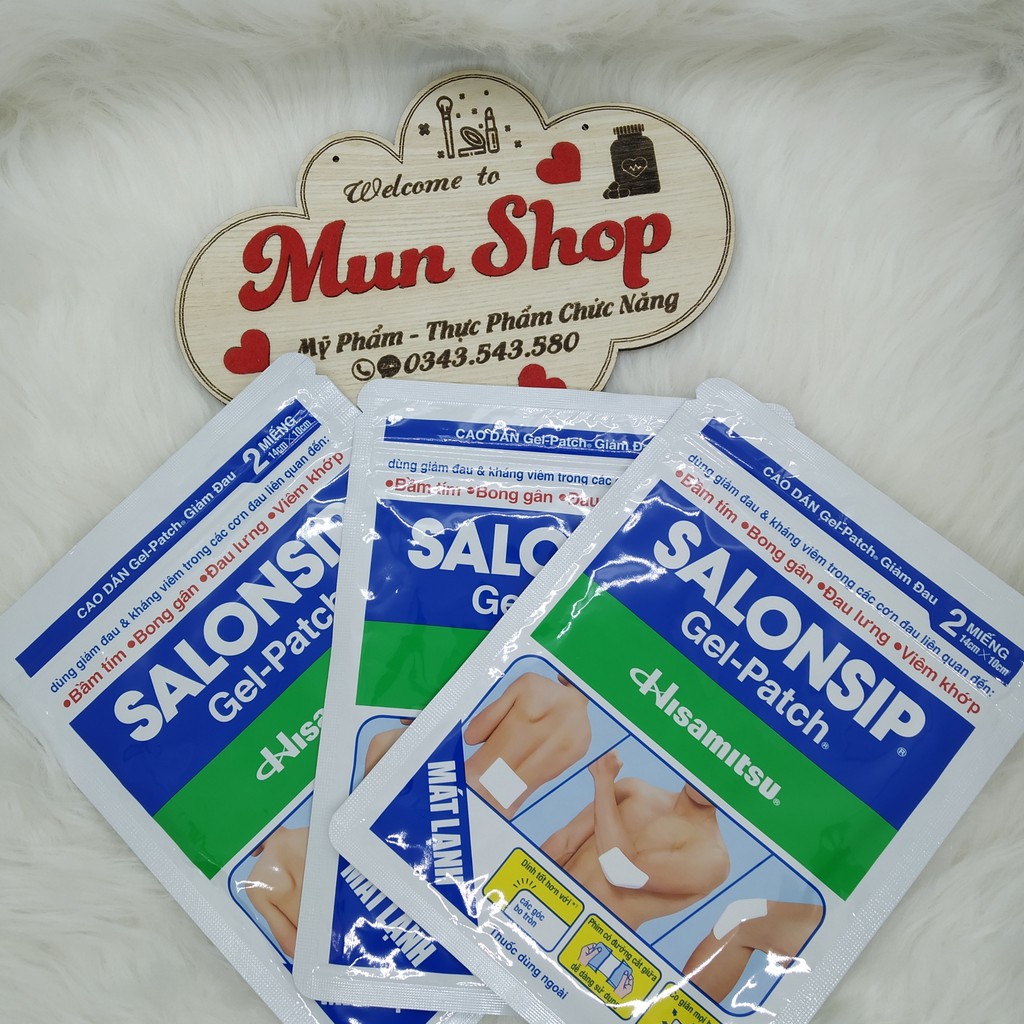 Cao Dán Giảm Đau Salonsip Gel-Patch Mát Lạnh