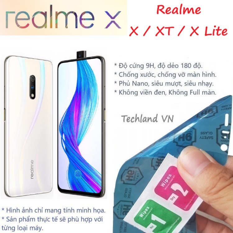 Cường Lực Phủ Nano Realme X / XT / X Lite - Trong Suốt, Không Full Màn, Không Viền Đen