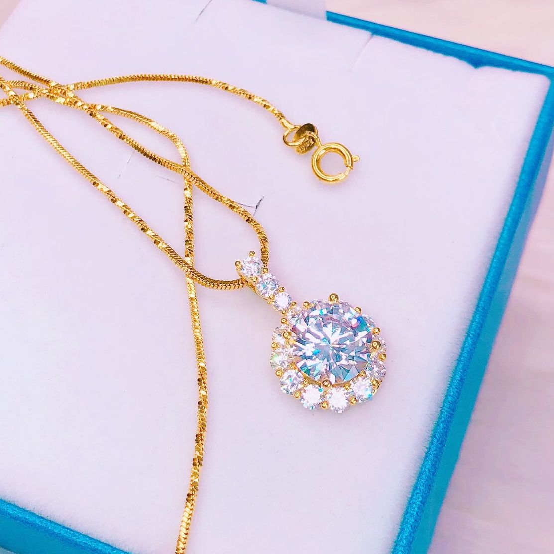 24K gold necklace, high fashion women chain, Diamond women necklace, 950 sterling silver chain, super high quality gold chains, beautiful chains, gado dc1083 white gold platinum necklace-non-black commitment