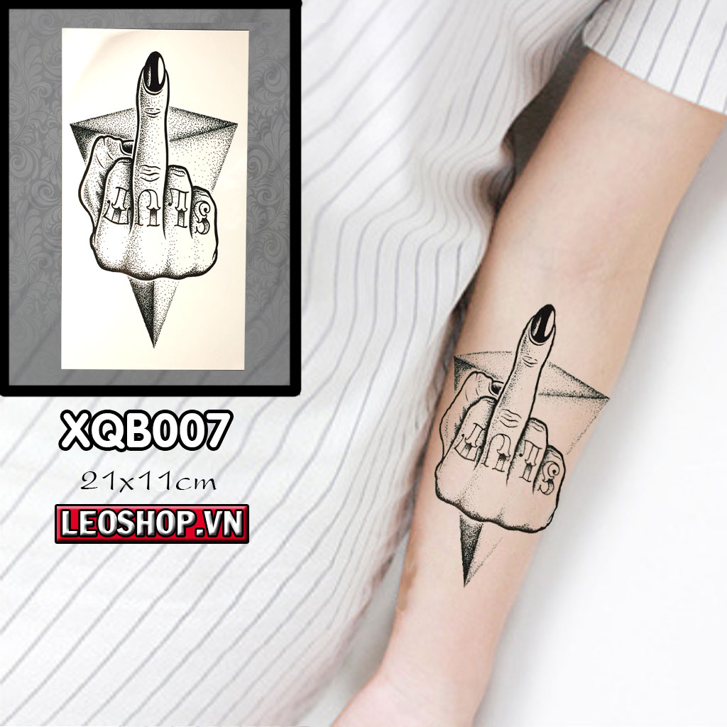 Hình Xăm Dán Họa Tiết Hình Học (21x11cm)