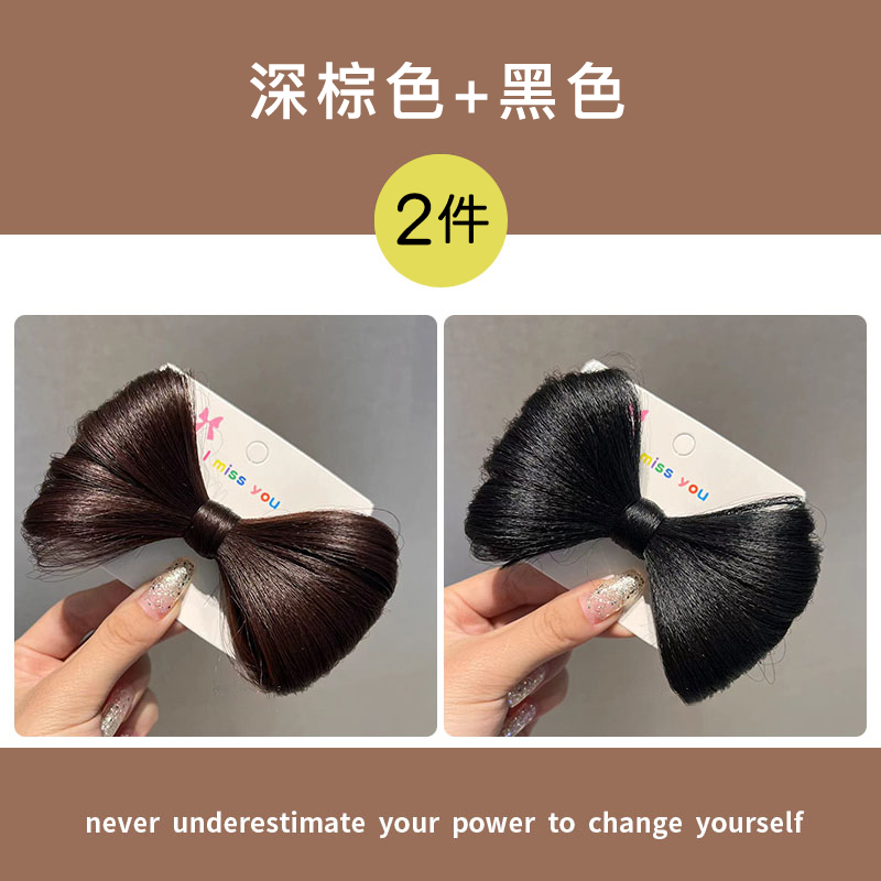Kẹp tóc pink empress giả búi nơ dễ thương -INTL