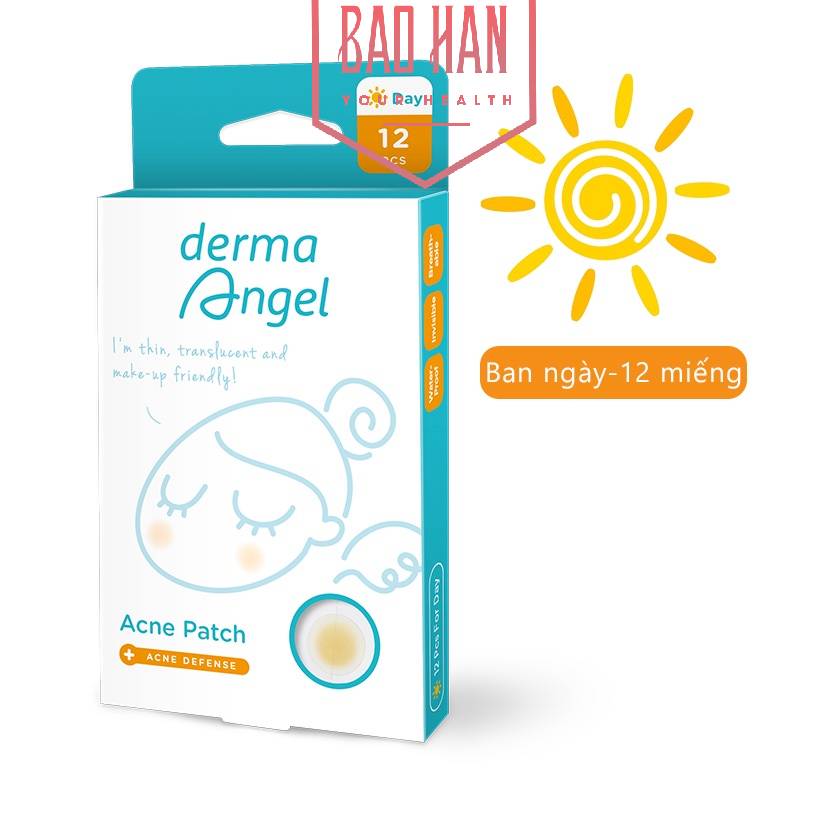 Miếng dán mụn ban ngày Derma Angel (12 miếng/hộp)