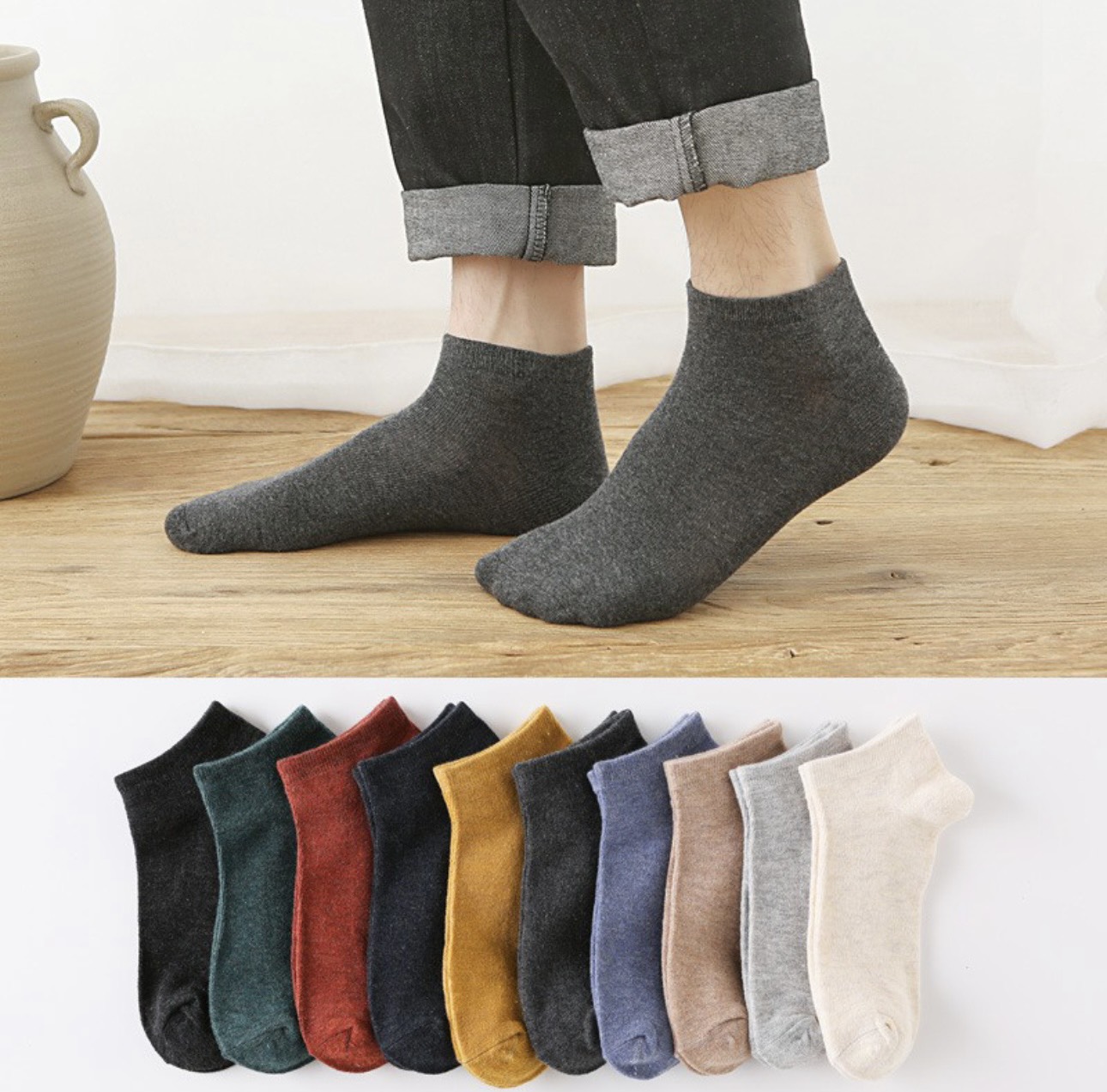Tất trơn cao cấp thấp cổ ulzzang T1