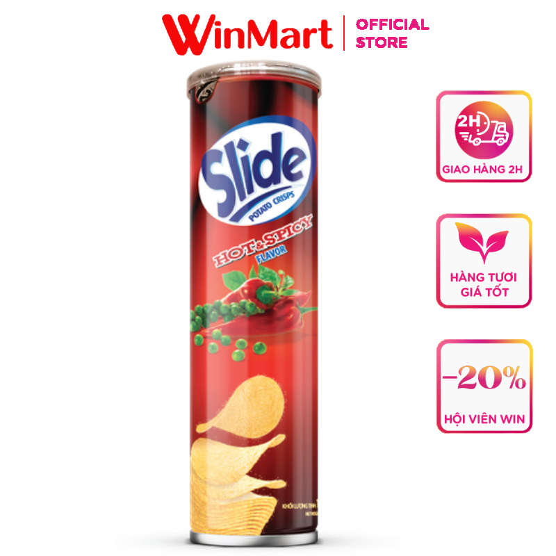 [Siêu thị WinMart] - Snack Silde khoai tây thơm cay lon 160g