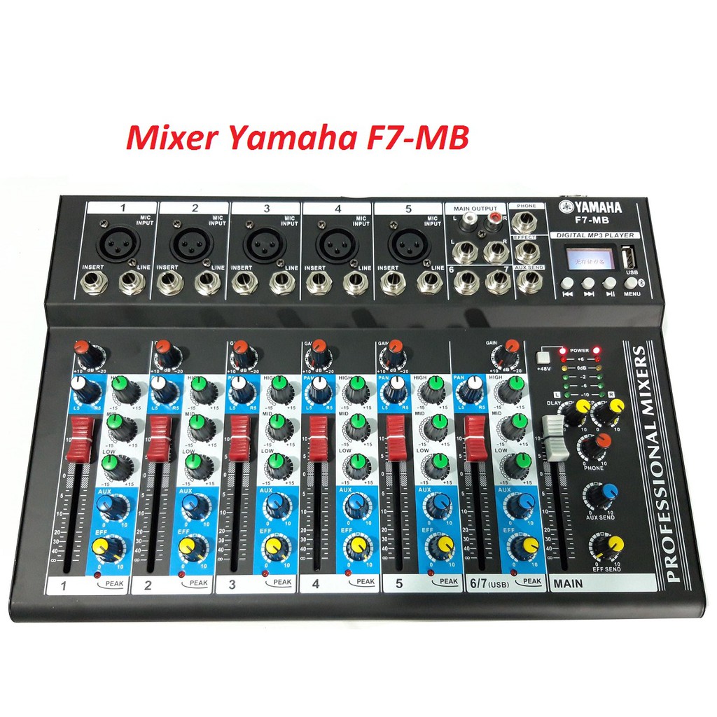 Bàn Mixer Yamaha F7 Bluetooth có USB