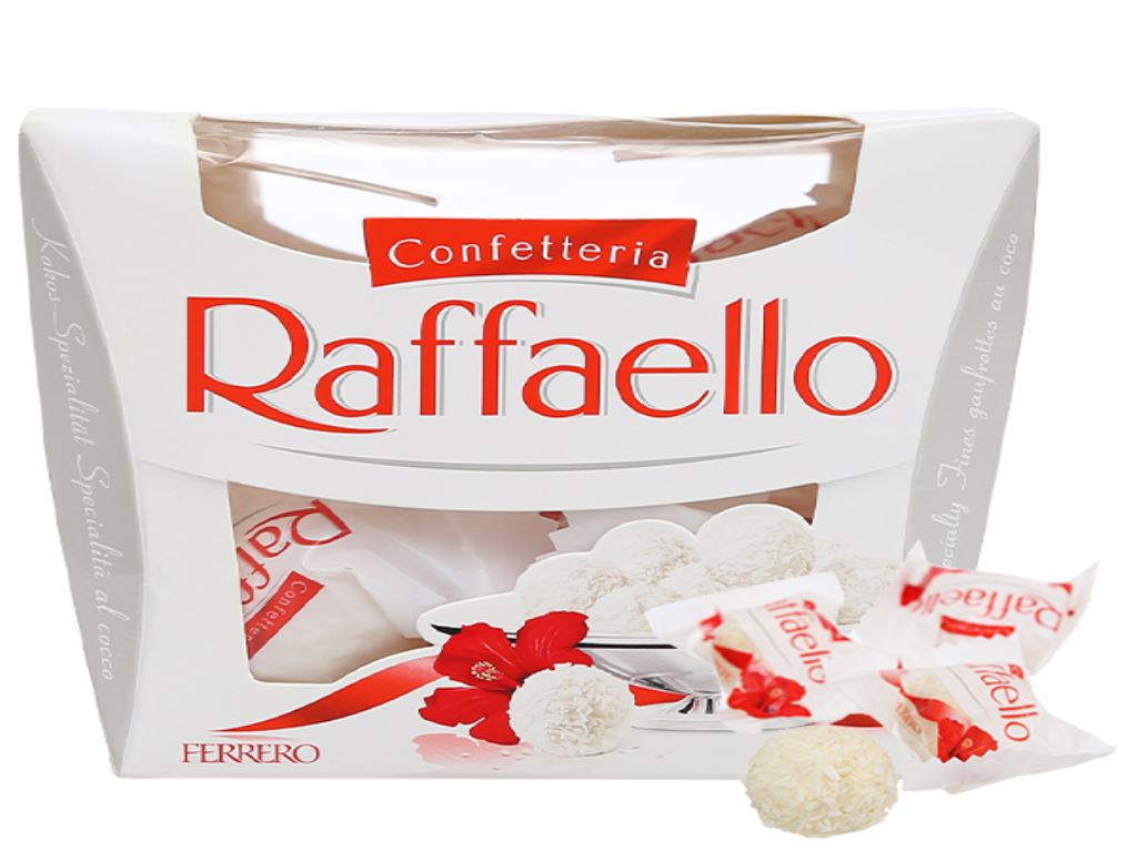 [HÀNG CHUẨN]KẸO HẠNH NHÂN SOCOLA PHỦ DỪA RAFFAELLO HOP 150GR