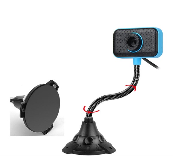(HCM) Webcam máy tính W01 webcam dùng học online webcam chân cao có mic - Màu Xanh
