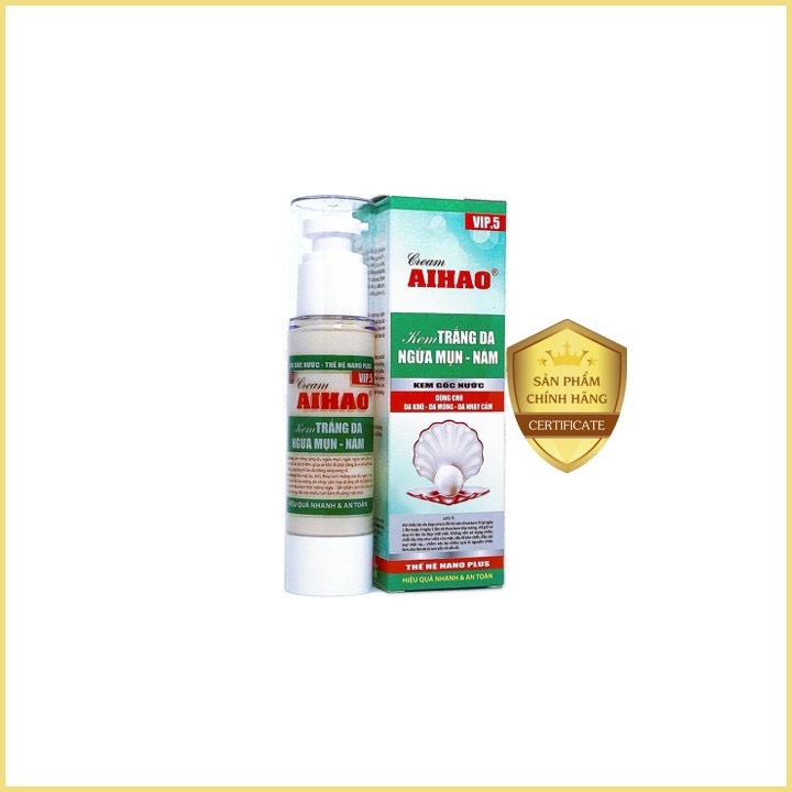 Kem Aihao Trắng da, ngừa mụn - nám 3in1 (VIP.5 - Chai 50ml)