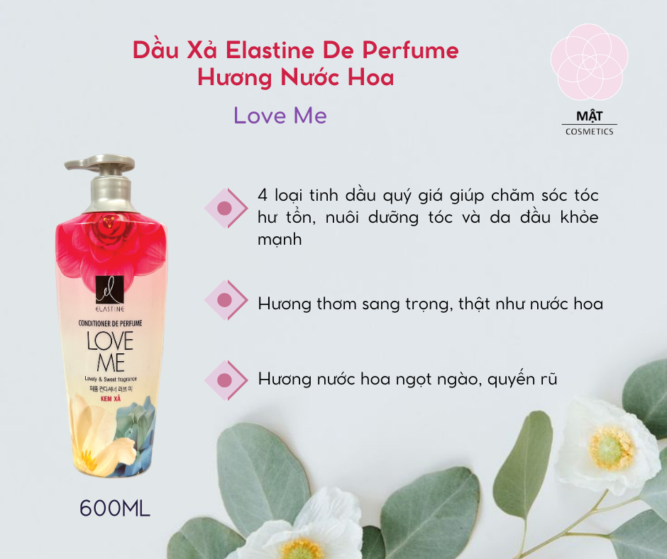 Kem xả nước hoa Elastine các mùi 600ml