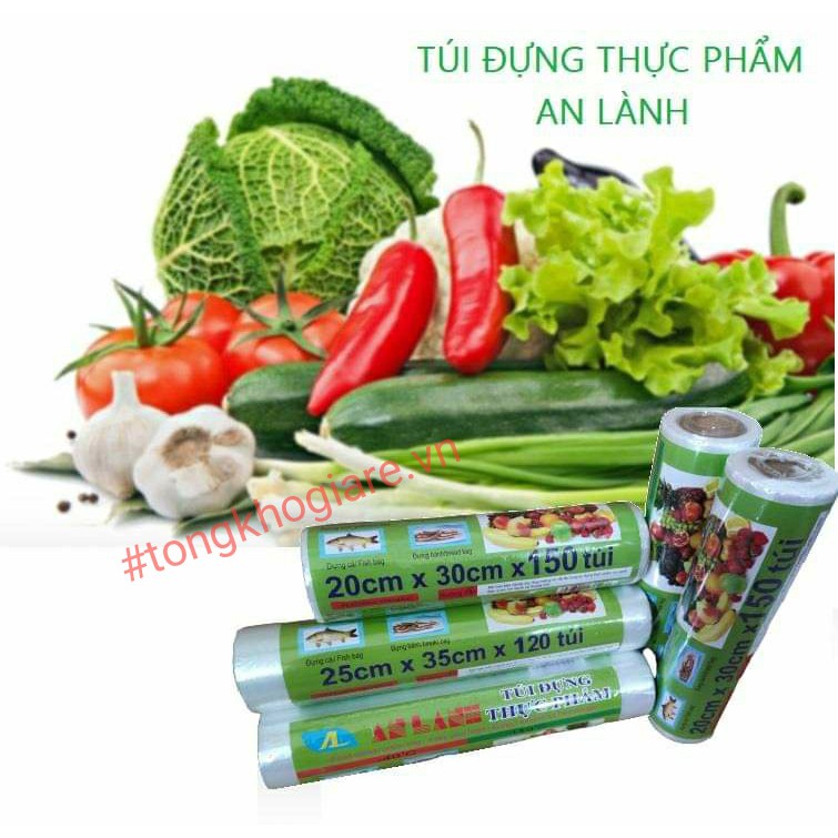 CUỘN TÚI ĐỰNG THỰC PHẨM AN LÀNH(25x35x0.25kg)