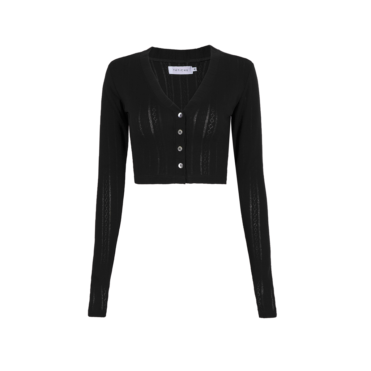 TATICHU - Basic Cropped Cardigan -  Áo croptop cardigan form ôm