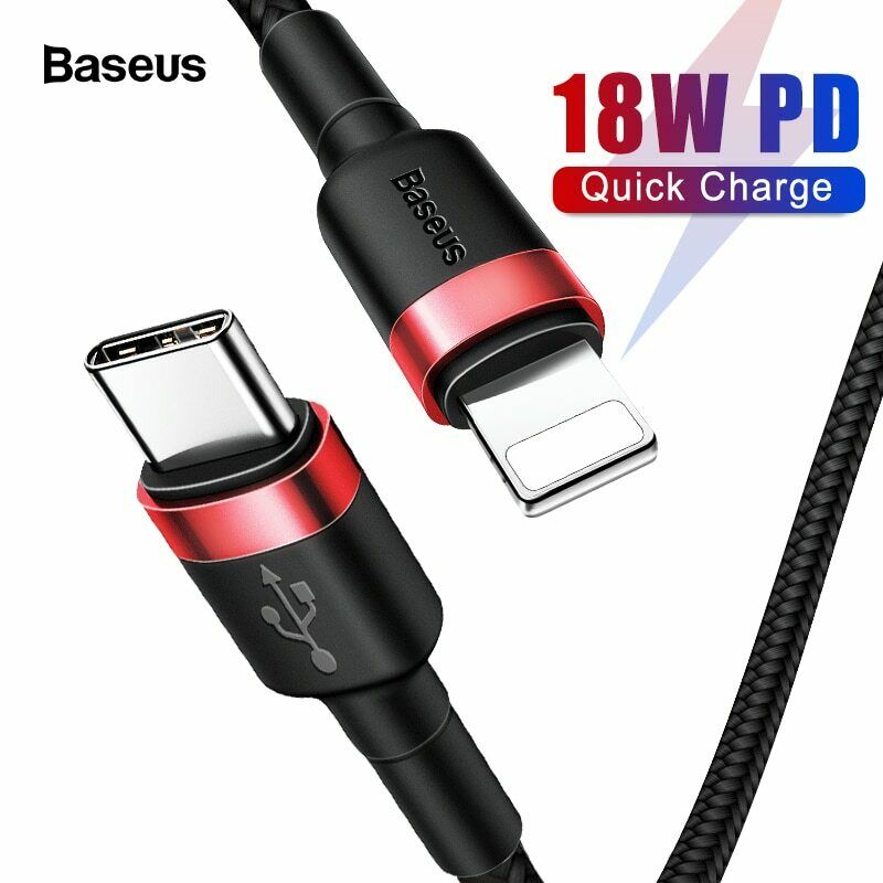Cáp sạc nhanh C to Lightning Baseus Cafule PD 18W ( Type-C to Lightning Power Delivery Quick Charge & Data Cable )