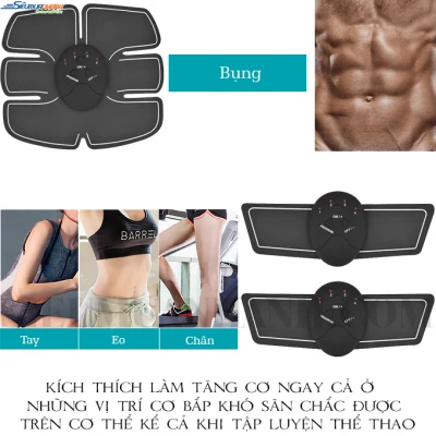 [HCM]Miếng dán xung điện tập Gym Beauty Body Máy đánh tan mỡ bụng tốt May matxa rung Máy massage giá rẻ 6 múi may massage thông minh