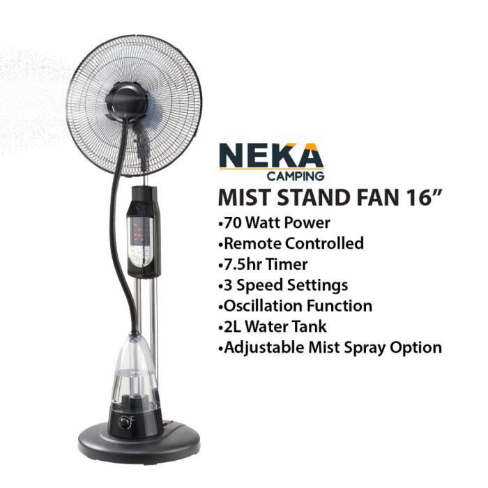 Quạt Cây Phun Sương NEKA CAMPING, Quạt Hơi Nước, Điều Khiển Từ Xa - Thương Hiệu Pháp Chính Hãng