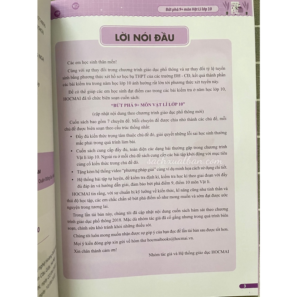 [Sách Chính Hãng] Sách Bứt phá 9+ môn Vật lí lớp 10 (theo chương trình GIÁO DỤC PHỔ THÔNG MỚI ) - NTbooks