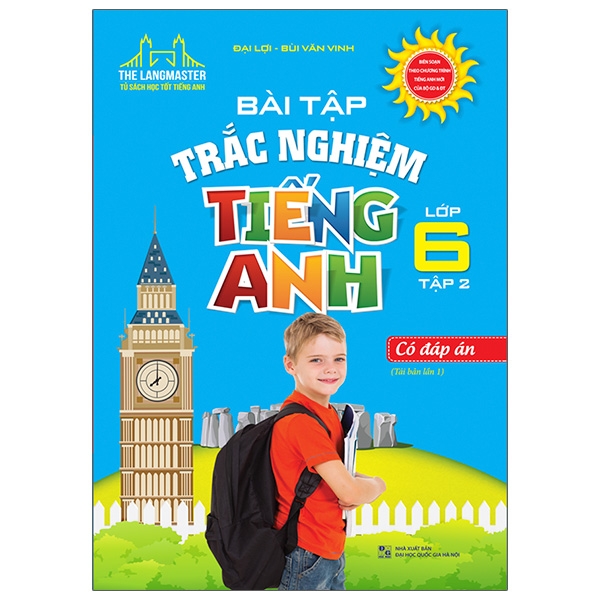Fahasa - The Langmaster - Bài Tập Trắc Nghiệm Tiếng Anh Lớp 6 Tập 2 - Có Đáp Án (Tái Bản 2020)