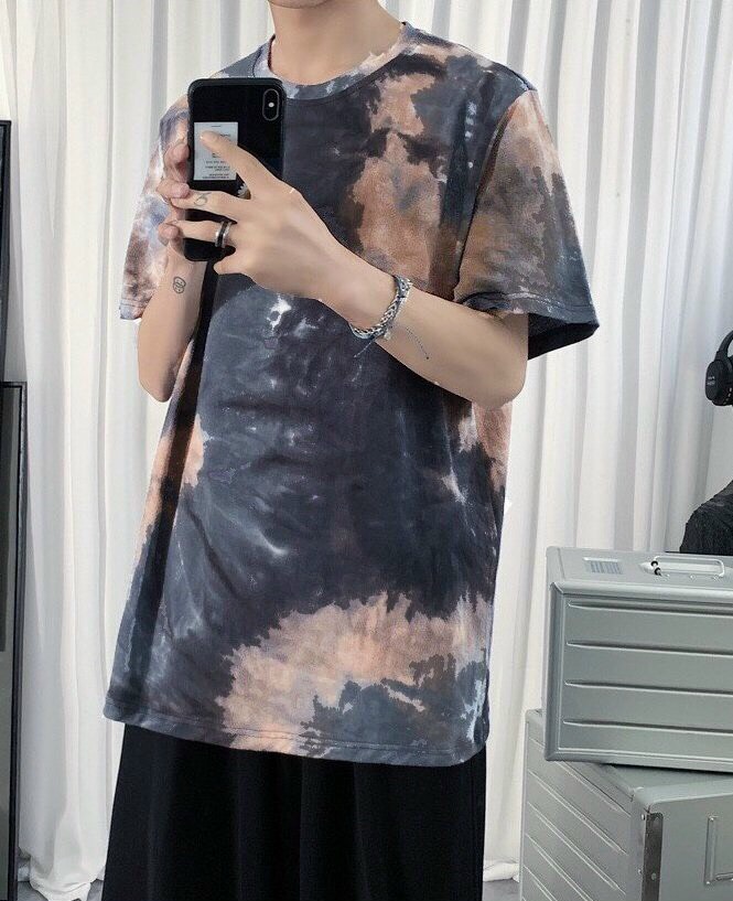 Áo thun nam loang màu siêu hot from rộng cá tính thời trang nam cao cấp quoc bao fashion