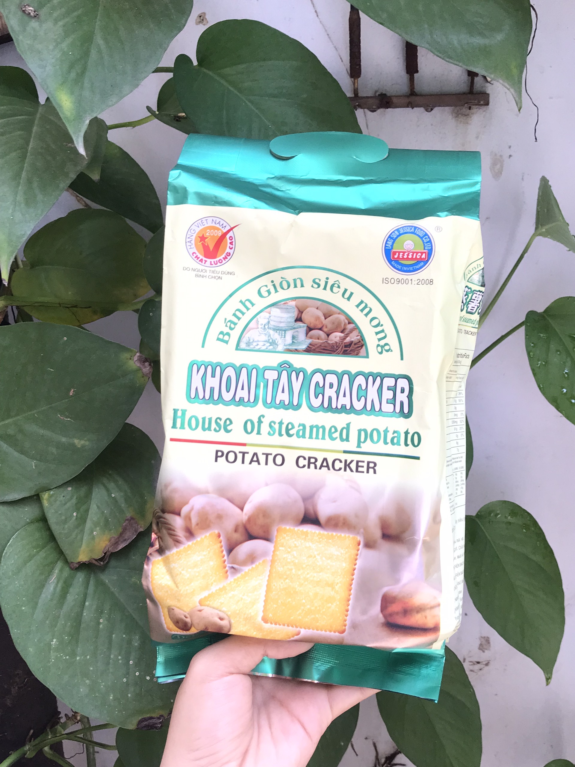 Bánh Khoai Tây Jessica (Tự Nhiên Và Rong Biển) Siêu Giòn Mỏng Cracker Potato (Gói 238g)