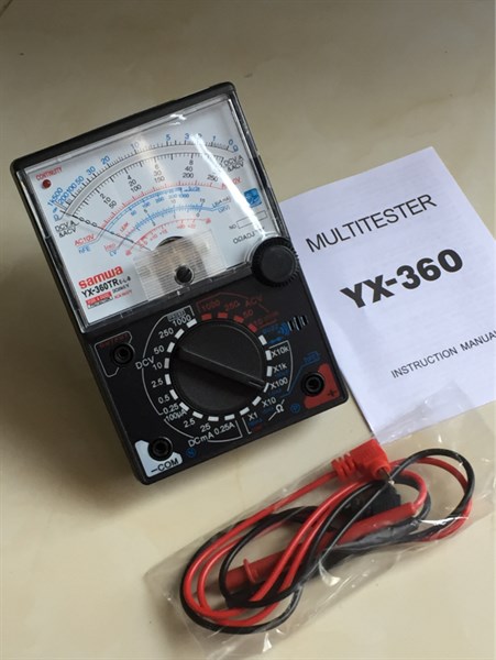 Đồng hồ đo kim vạn năng Samwa VOM 360 (Đen phối trắng)