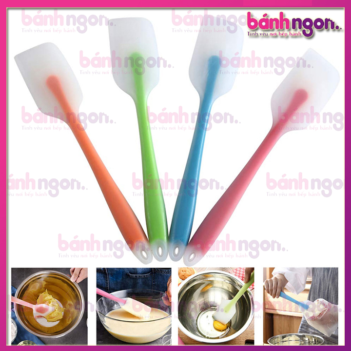 Phới Trộn Bột Spatula Silicone Chịu Nhiệt, Đúc Liền Dùng Để Đánh Bột,Trộn Bột, Vét Kem 21cm-28cm (Đúc Trong)