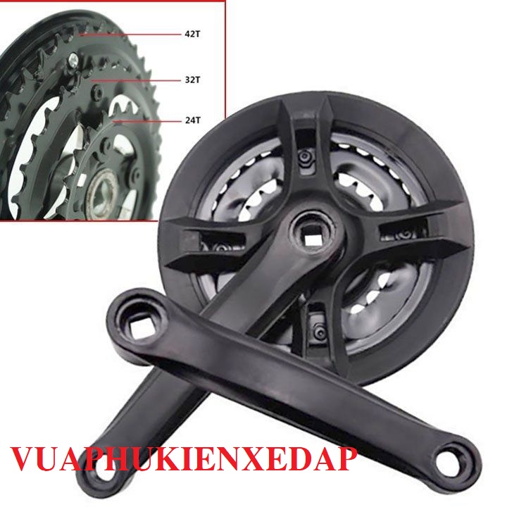 Đùi đĩa thép 3 tầng xe đạp thể thao