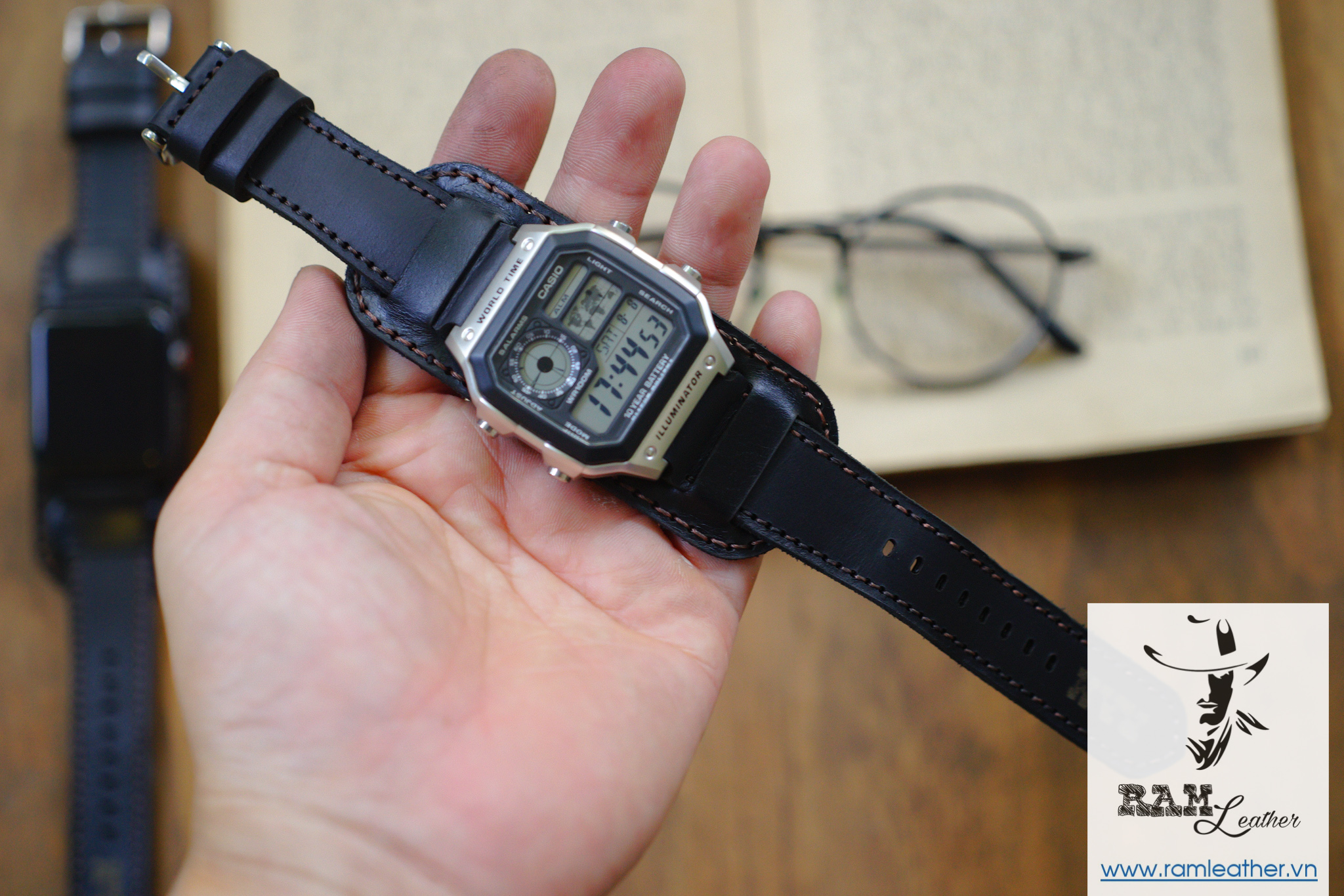 WATCH STRAPS DOUBLE COW LEATHER REAL