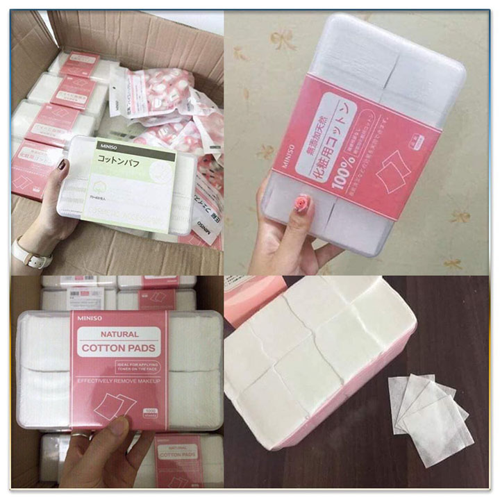 Bông Tẩy Trang Miniso 100% Cotton 1000 Miếng